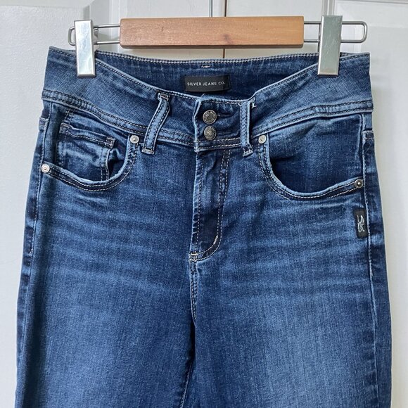 Silver Jeans Co Avery Trouser Womens 27 Bootcut Blue Stretch Denim Y2K - Picture 5 of 13